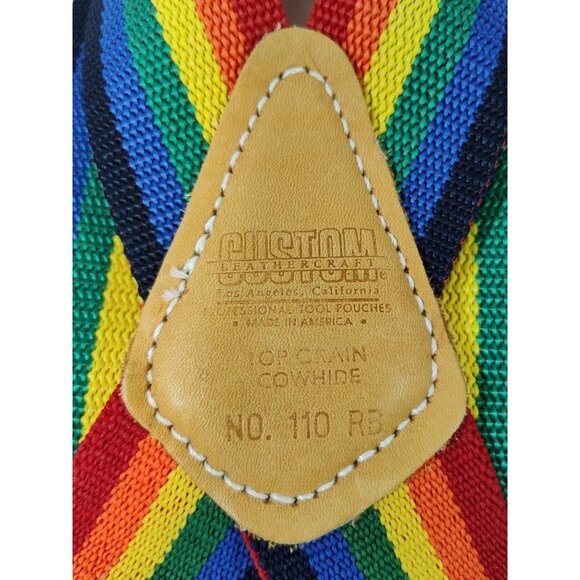 CLC Custom Leather-Craft Heavy Duty Rainbow Suspenders No. 110 RB NWT NOS USA - Picture 3 of 4